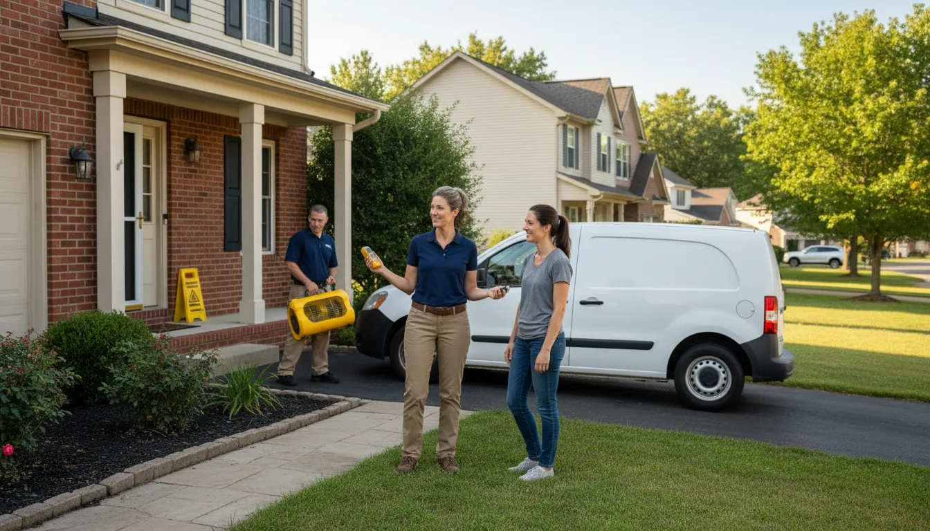 Residential water damage restoration in Champion, PA